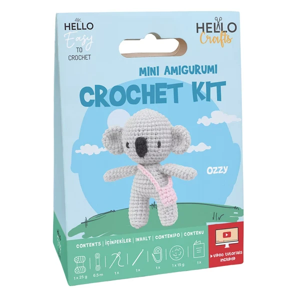 Sevimli Koala Amigurumi Yapım Kiti (Videolu Anlatım İçerir) ürün görseli 1