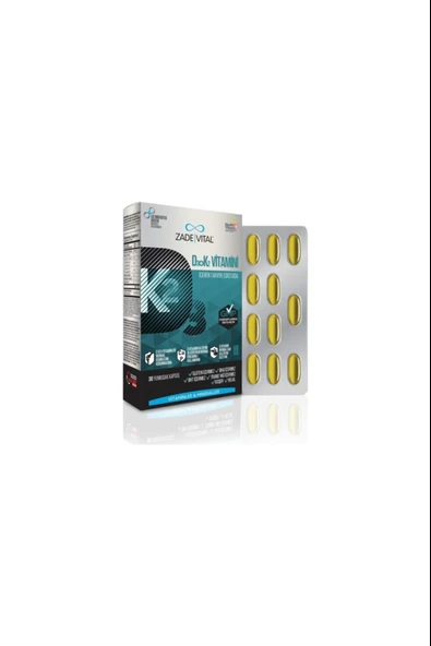 Zade Vital D3+K2 Vitamini 30 Kapsül ürün görseli 1