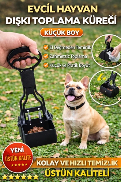 Köpek Dışkı Toplama Küreği Küçük Boy Katlanabilir Taşınabilir Pratik Evcil Hayvan Aparatı ürün görseli 1