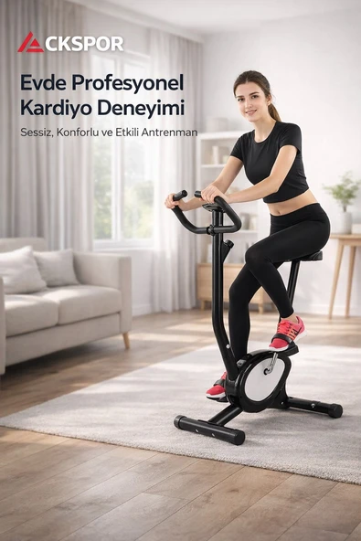 CKSpor Dikey Kondisyon Bisikleti LCD Ekranlı Ayarlanabilir Dirençli Ev Tipi Kardiyo Bisikleti ürün görseli 1