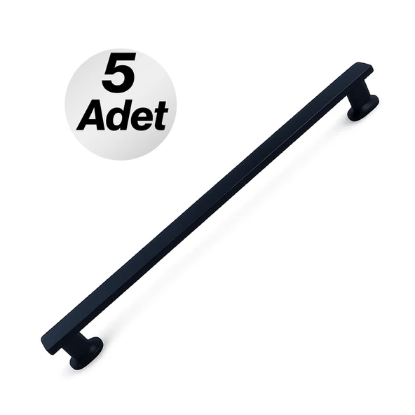 Özen Mat Siyah Çekmece Dolap Kulp 224 mm 5 Adet Modern Kapak Kulbu Şık Dayanıklı Metal Tasarım ürün görseli 1