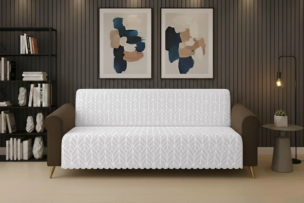 Dinarsu Kaydırmaz Koltuk Örtüsü 175X220 Lüme Gri ürün görseli 1