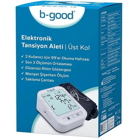 B-Good Tansiyon Aleti Geniş Ekran Hafizalı Rak-269 ürün görseli 1
