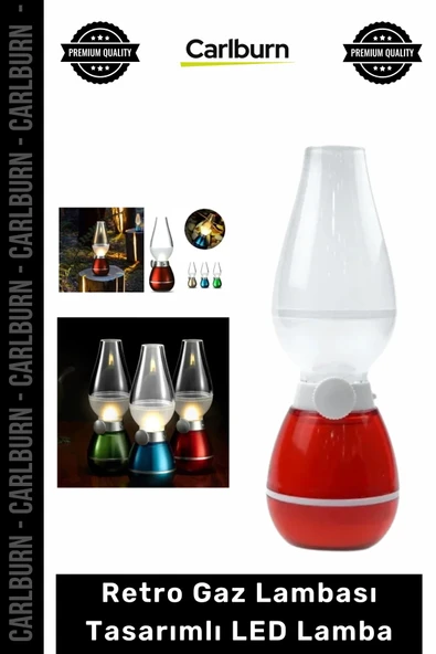 Özel Üretim Şarjlı Üfleme Sensörlü Nostaljik Dekoratif Masa Retro Gaz Lambası Tasarımlı LED Lamba ürün görseli 1