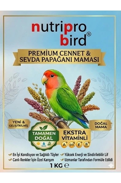 Cennet Sevda Paraket Maması 1 Kg - Yumurtalı Vitaminli Profesyonel Üretici Kondisyon Maması ürün görseli 1