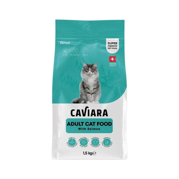 Caviara Hypoallergenic Somonlu Yetişkin Kedi Maması 1.5 Kg ürün görseli 1