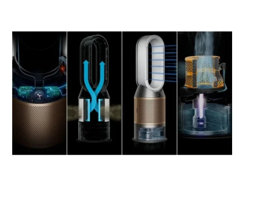 Dyson Humidify+Cool Ph2 De-Nox Hava Temizleyici Beyaz/Altın Renkli Filtreleme Özellikli Cihaz ürün görseli 1