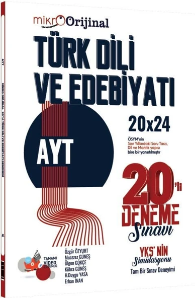 AYT Türk Dili ve Edebiyatı 20 li Deneme Sınavı Orijinal Mikro ürün görseli 1
