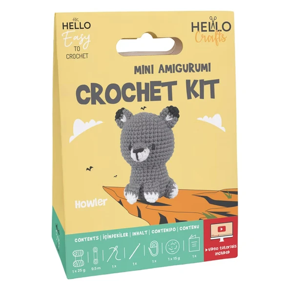 Sevimli Köpek Amigurumi Yapım Kiti (Videolu Anlatım İçerir) ürün görseli 1