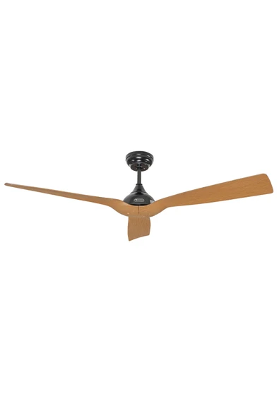 Alsanfan Chic Siyah Motorlu Kahverengi Kanatlı Aydınlatmasız Uzaktan Kumandalı 132cm Tavan Vantilatörü ürün görseli 1