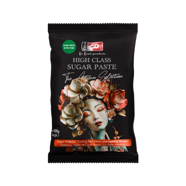 Koyu Yeşil High Class Kaplama, Dekor ve Çiçek Yapımı Için Şeker Hamur 1 kg ürün görseli 1
