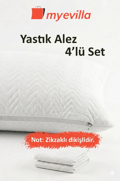 Sıvı Geçirmez Kapitoneli Yastık Alezi 50x70 cm – Konforlu, Dolgulu ve Hijyenik Koruma 2 Paket (4 Adet) ürün görseli 1