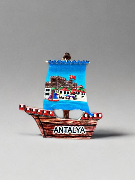 ANTALYA Temalı Kabartmalı Polyester Magnet Buzdolabı Süsü ürün görseli 1