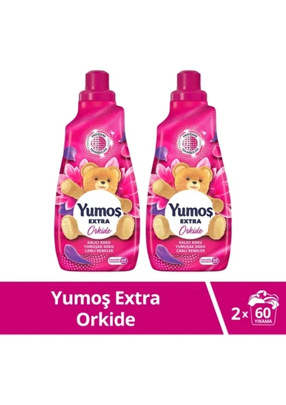 Yumoş Extra Orkide Yumoş Konsantre Çamaşır Yumuşatıcı 1440 ml 60 Yıkama X2 ürün görseli 1