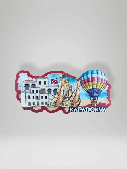 KAPADOKYA Temalı Kabartmalı Polyester Magnet Buzdolabı Süsü (kod:972) 9,5cm x 4,5cm ürün görseli 1