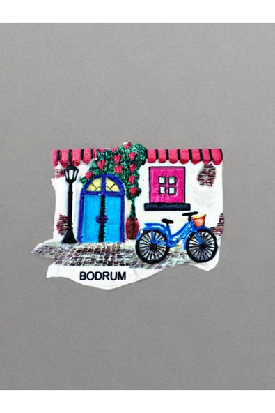 BODRUM Temalı Kabartmalı Polyester Magnet. 8cm x 5,5cm ürün görseli 1