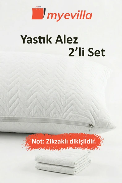 Sıvı Geçirmez Kapitoneli Yastık Alezi 50x70 cm – Su Geçirmez Yastık Koruyucu 1 Paket (2 Adet) ürün görseli 1