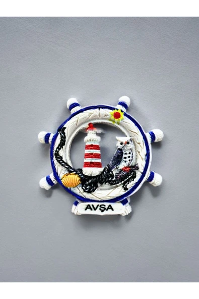 AVŞA Temalı Kabartmalı Polyester Magnet 7cm x 7cm ürün görseli 1