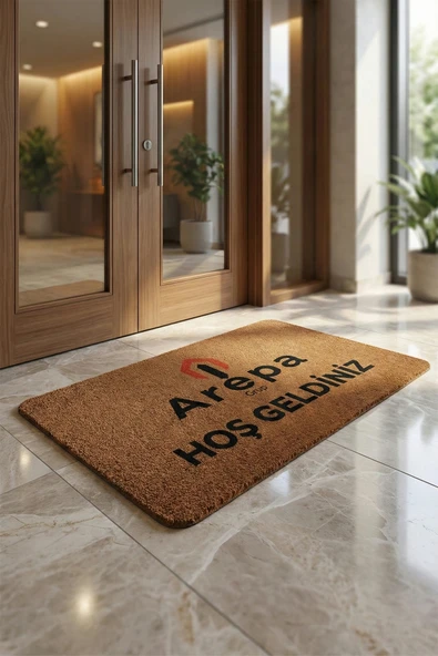 Valerine Life Velür Coco Görünüm Kişiye Firmaya Özel Logolu Ev Ofis İşyeri Kapı Önü Paspası 50x90cm ürün görseli 1