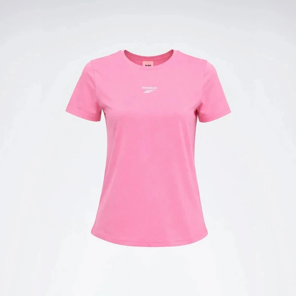 Reebok Lc 6082 New ID Class Reg Tee 0 Yaka Kadin Tshirt - Pembe ürün görseli 1