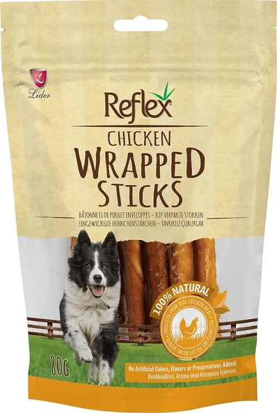 Reflex Chicken Wrapped Sticks Tavuk Çubukları Köpek Ödül Maması 80 Gr ürün görseli 1