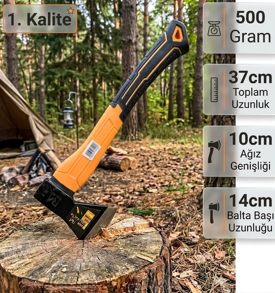 Fiber Saplı Balta Realmax Kemik Kırma Nacak Kamp Baltası Odun Kesme Baltası Kemik Kırma Baltası ürün görseli 1
