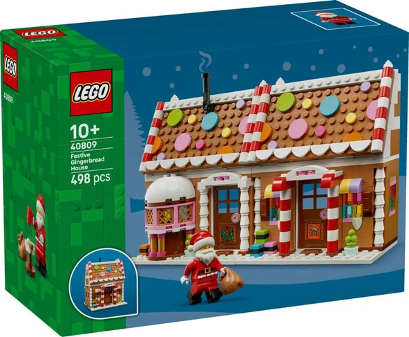 LEGO Iconic 40809 Festive Gingerbread House ürün görseli 1