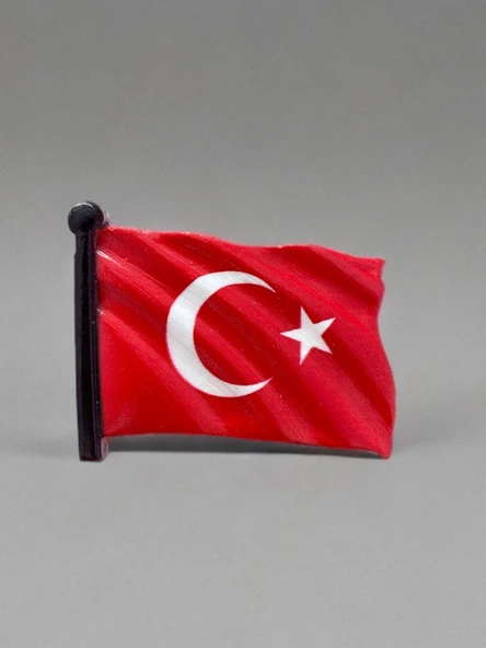 TÜRK BAYRAĞI Temalı Polyester Magnet AY YILDIZ Buzdolabı Süsü Bayrak 7,5cm x 6cm Bayrak ürün görseli 1