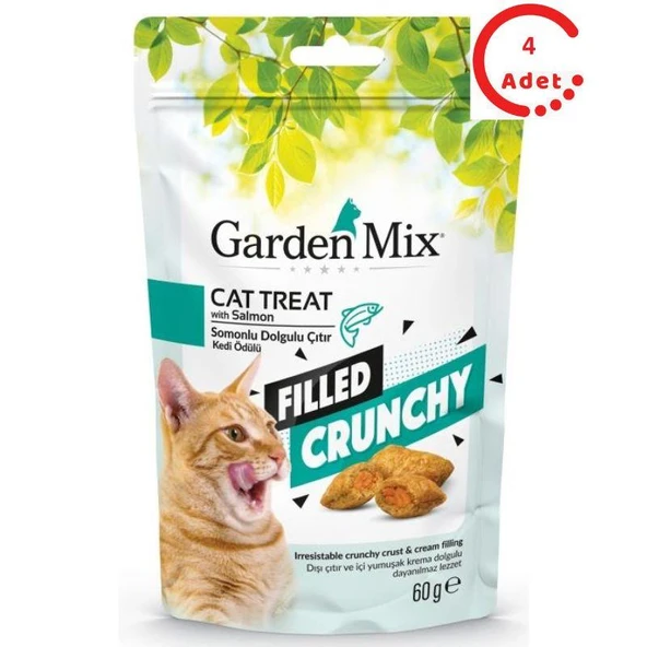 Gardenmix Somonlu İçi Dolgulu Kedi Ödülü 60 Gr x 4 Adet ürün görseli 1