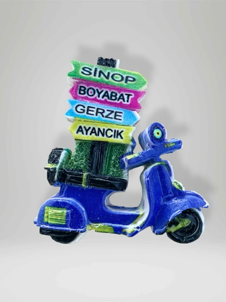 SİNOP BOYABAT GERZE AYANCIK Temalı Kabartmalı Polyester Magnet Buzdolabı Süsü 6,5 cm x 7cm (kod:982) ürün görseli 1