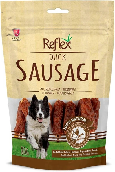 Reflex Duck Sausage Ördekli Sosis Köpek Ödül Maması 80 Gr ürün görseli 1