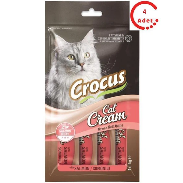 Crocus Somonlu Krema Kedi Ödülü 4*15 Gr x 4 Adet ürün görseli 1
