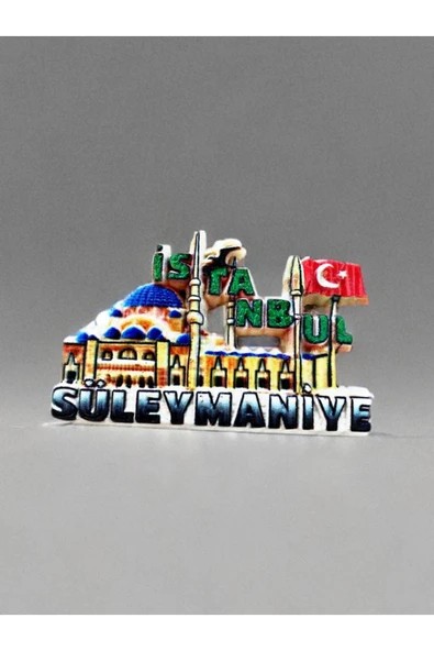 İstanbul / Süleymaniye Temalı Kabartmalı Polyester Magnet 9cm X 5,5 Cm ürün görseli 1