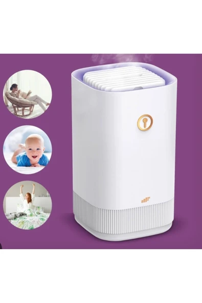 AirFresh MF0668 Led Işıklı Ultra Sessiz 3300 ml Hava Nemlendirici - Beyaz ürün görseli 1