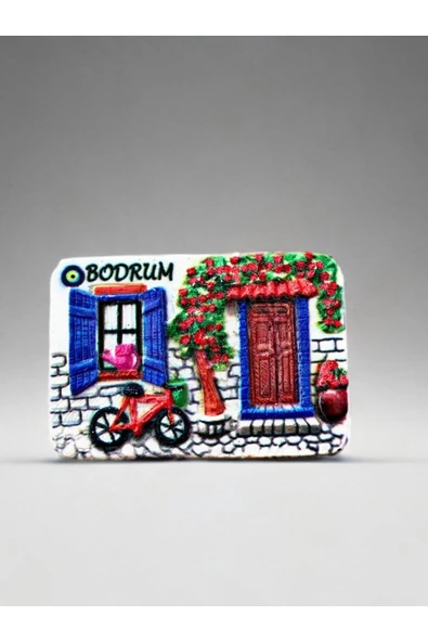Bodrum Temalı Kabartmalı Polyester Magnet. 7,5cm X 5 Cm ürün görseli 1
