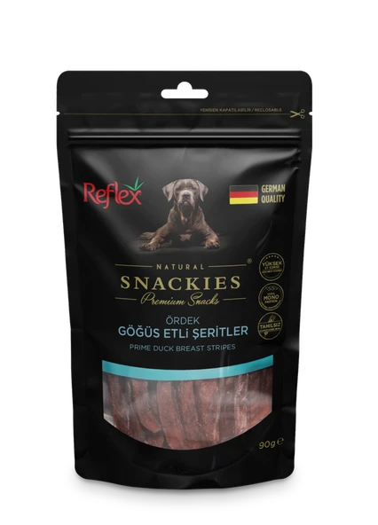 Reflex Snackies Ördek Göğsü Etli Şeritler Köpek Ödül Maması 90 Gr ürün görseli 1