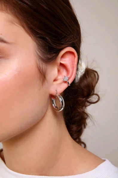 Kadın Gold Kuzey Yıldızı Earcuff ( TEKLİ ) ürün görseli 1