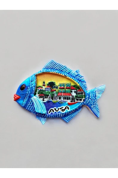 AVŞA Temalı Kabartma Polyester Magnet. 10cm x 7cm. ürün görseli 1