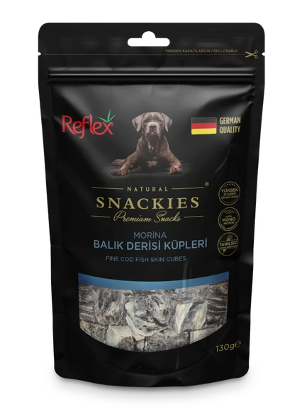 Reflex Snackies Morina Balık Derisi Küp Köpek Ödül Maması 130 Gr ürün görseli 1