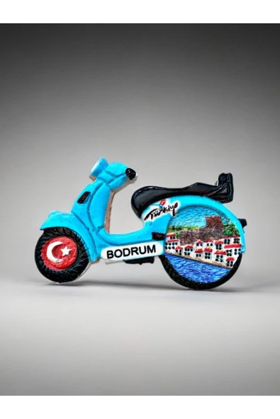 Bodrum Temalı Kabartmalı Polyester Magnet. 9cm X 5cm ürün görseli 1