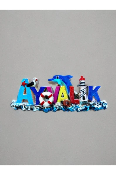 Ayvalık Temalı Polyester Magnet. 11cm X 4cm. ürün görseli 1