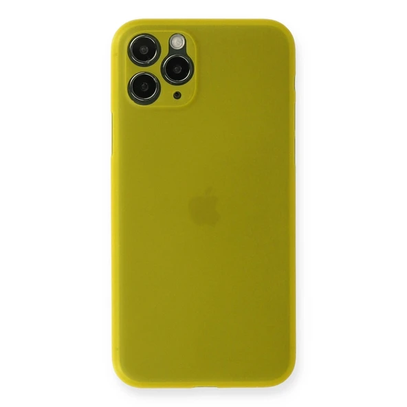 Apple İphone 11 Pro Kılıf Pp Ultra İnce Kapak - Sarı ürün görseli 1