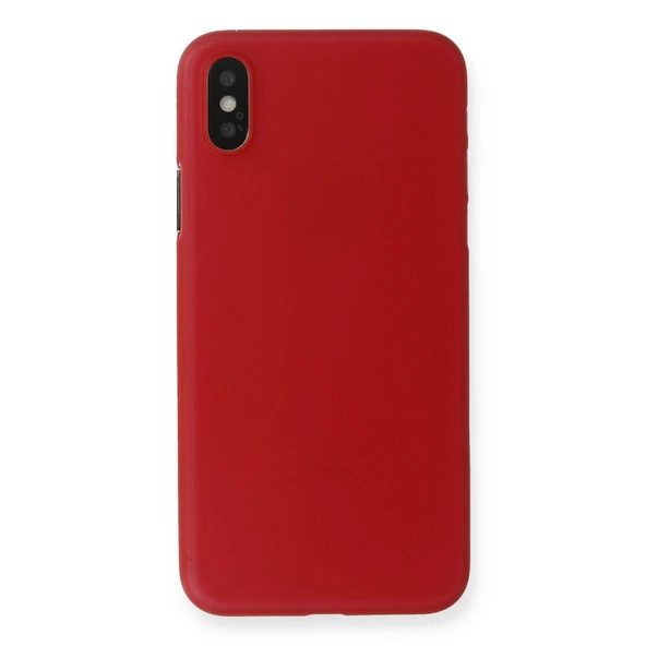Apple İphone X Kılıf Pp Ultra İnce Kapak - Kırmızı ürün görseli 1