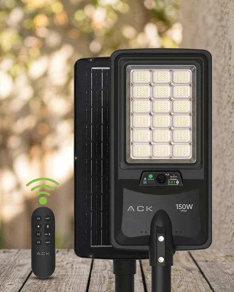 ACK AT42-09131 120W IP65 6500K Günışığı Solar Sokak Armatürü ürün görseli 1