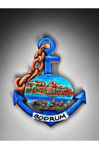 BODRUM Temalı Kabartmalı Polyester Magnet 7cm x 8,5cm ürün görseli 1