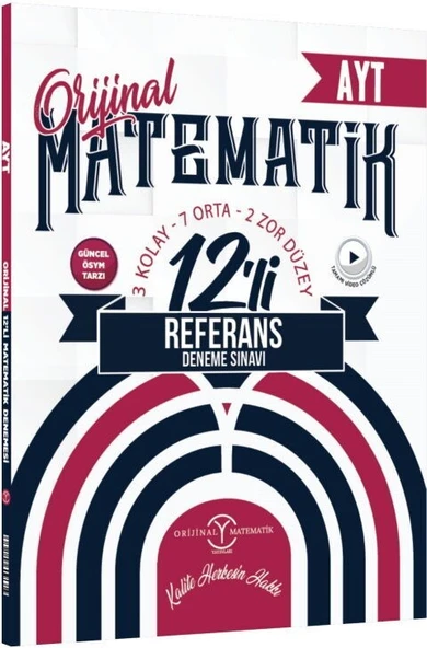 AYT Matematik Referans 12 li Deneme Sınavı Orijinal Yayınları ürün görseli 1
