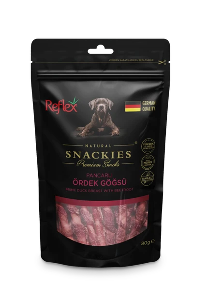 Reflex Snackies Ördek Göğsü Etli Pancarlı Köpek Ödül Maması 80 Gr ürün görseli 1