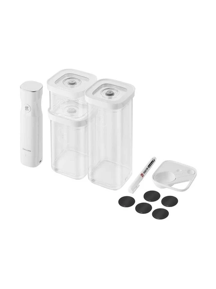 Zwilling Fresh & Save Cube Vakum Başlangıç Seti, S / 6-Parça, Şeffaf-Beyaz ürün görseli 1