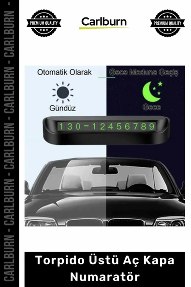 Özel Üretim Şık Tasarım Mıknatıslı Gizli Park Telefon Kartı Oto Araç Torpido Üstü Aç Kapa Numaratör ürün görseli 1