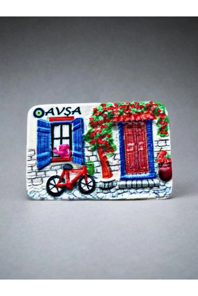 AVŞA Temalı Kabartma Polyester Magnet. 8,5cm x 6cm. ürün görseli 1